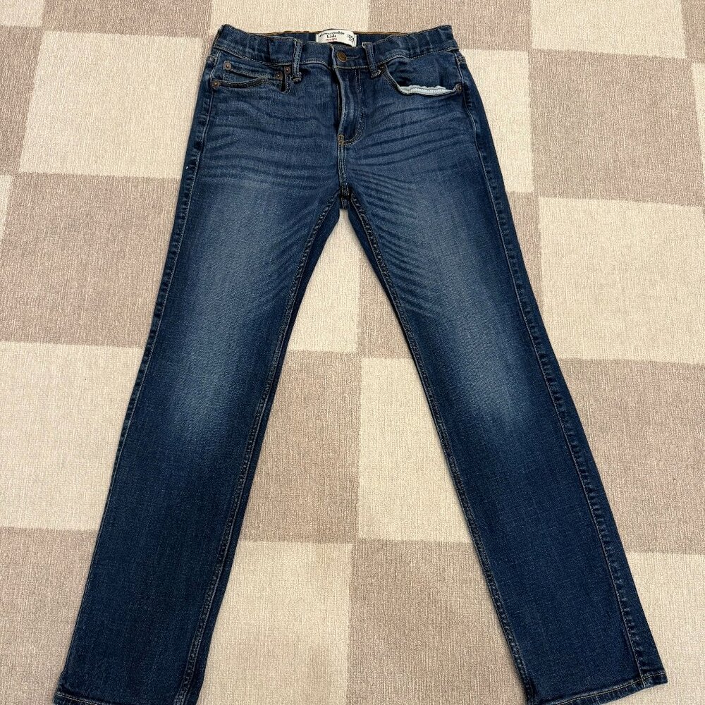 Abercrombie Kids Straight Leg Jeans Size 13/14 | Blue Denim